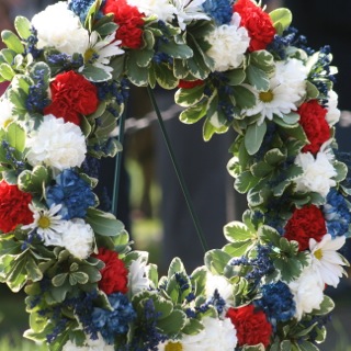 Wreath. Shot at Memorial Day Service in Warrenton, Virginia in 2011. Photo by Alexandra Bogdanovic